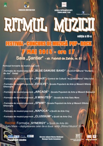 Şcoala Populară de Arte „Tudor Jarda”: Festivalul – concurs de muzică pop-rock, „Ritmul Muzicii”, ediţia a III-a