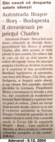 Adevarul-05.12.2004-Printul-Charles-si-autostrada-Transilvania-via-Roncea-Ro