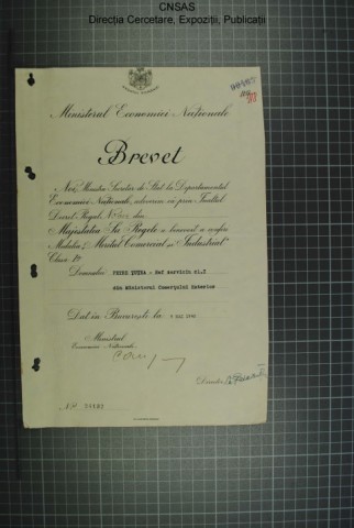 p.019-dosar-Petre-Ţuţea.diploma-Meritul-comercial-şi-industrial-cl.I.9.mai_.1940.regele-Carol-al-II-lea