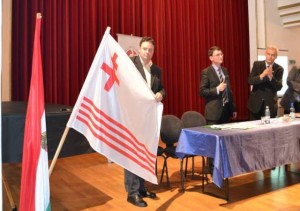 Laszlo Tokes se joacă de-a simbolurile! Steagul regiunii “Partium”, încă o născocire….