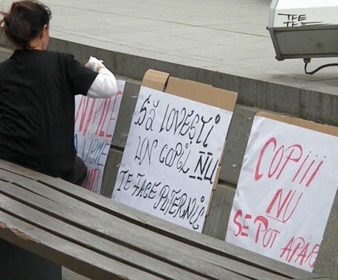 protest impotriva violentei cluj5