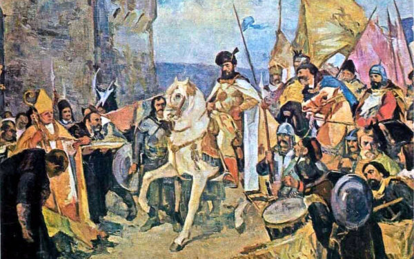 1 noiembrie 1599. Intrarea triumfală a lui Mihai Viteazul în Alba Iulia. Ridică catedrală ortodoxă și oferă drepturi românilor ardeleni