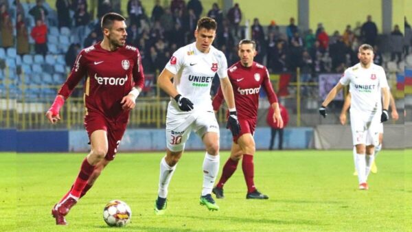 Echipa CFR Cluj a învins în deplasare, formaţia FC Hermannstadt. Cu greu