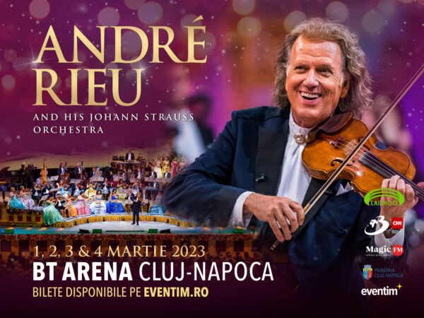 Andre Rieu stabilește un nou record. Patru concerte consecutive pe scena BT-Arena Cluj-Napoca pe 1, 2, 3 și 4 martie 2023