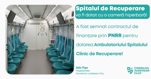 Nou proiect de dotări la Spitalul de Recuperare Cluj-Napoca. 5,4 milioane de euro – bani europeni – pentru aparatură de ultimă generație