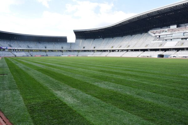 FOTO/ A fost finalizată montarea noului gazon pe stadionul Cluj Arena. Acesta este de ce bună calitate, fiind furnizat de producătorul numărul 1 din Europa