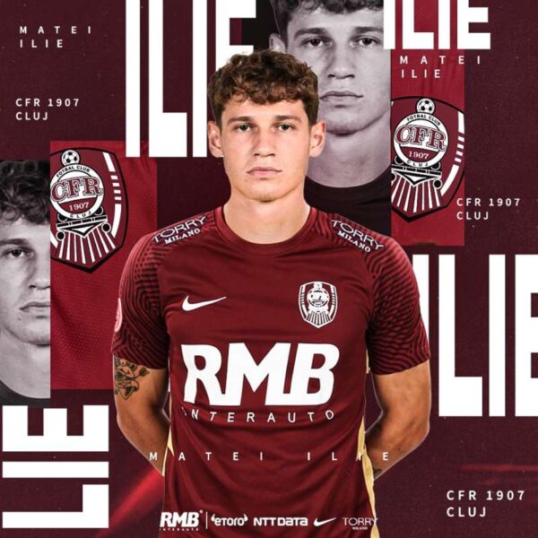 Internaţionalul de tineret Matei Ilie este noul fundaş al echipei de fotbal CFR Cluj