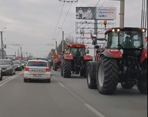 Protest al transportatorilor și agricultorilor la Cluj-Napoca