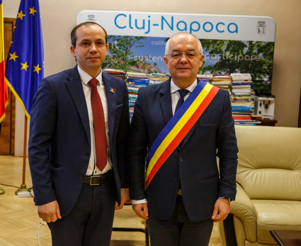 Primarul municipiului Cahul din Republica Moldova, Nicolae Dandiș, a vizitat Primăria Cluj-Napoca