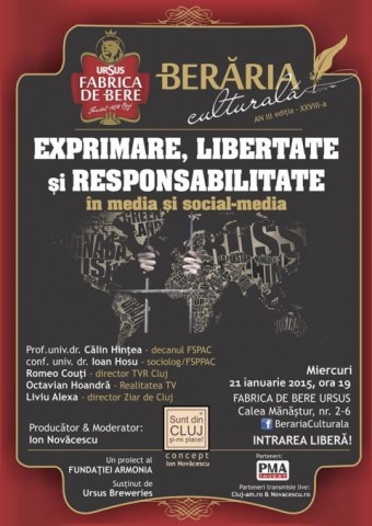 Dezbatere explozivă la Berăria Culturală despre limitele libertăţii de exprimare