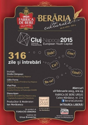 Prin Berăria Culturală se intră în culisele Clujului- Capitală Europeană a Tineretului