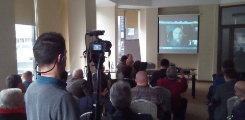 Mişcarea euroasiatică a organizat un colocviu la Bucureşti. Alekandr Dughin a intrat în direct prin skype de la Moscova