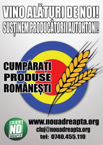 Noua Dreaptă îi îndeamnă pe clujeni să cumpere produse românești