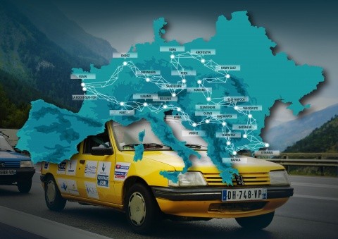 Europ’Raid la Cluj-Napoca. Evenimentul este organizat de studenţi francofoni din vestul Franţei