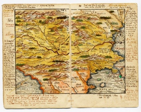 Vezi cum arăta harta Ţărilor Române în secolul XVI. Ele se numeau Dacia de la Nistru pân` la Tisa