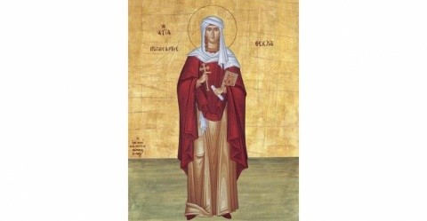 Sinaxar: Sfânta întâia Mare Muceniță şi întocmai cu Apostolii Tecla; Sfântul Cuvios Siluan Atonitul Sfânta întâia Mare Muceniță şi întocmai cu Apostolii Tecla; Sfântul Cuvios Siluan Atonitul