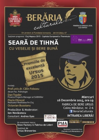 Bancurile şi Premiile anului 2015 la Berăria Culturală