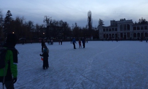 Aventură pe patinoar în Parcul Central