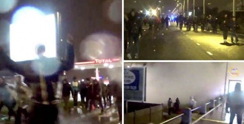 1000 de imigranți din Calais s-au bătut cu poliția. Au încercat să intre prin tunel în Anglia (Video)