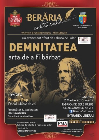 Secretele artei de a fi bărbat dezvăluite la Berăria Culturală Cluj