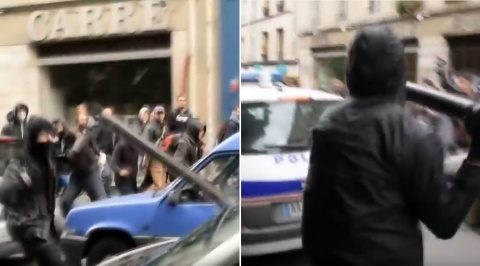 Teoria implicării lui Soroș în violențele anarhiste se confirmă: Cetățean american arestat la Paris pentru incendierea unei mașini de poliție
