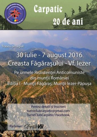 Traseu montan pe urmele eroilor din rezistența anticomunistă: Munții Făgăraș – Munții Iezer Păpușa. Doar patrioţi cu condiţie fizică