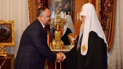 Dodon la invitat pe Patriarhul Rusiei la Chișinău: ”Poporul moldovenesc își va păstra credința ortodoxă”
