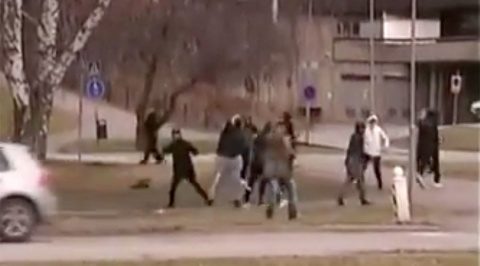 Bandă de migranți a bătut cu pietre curtea unei școli din Suedia. Elevii s-au ascuns în clădire