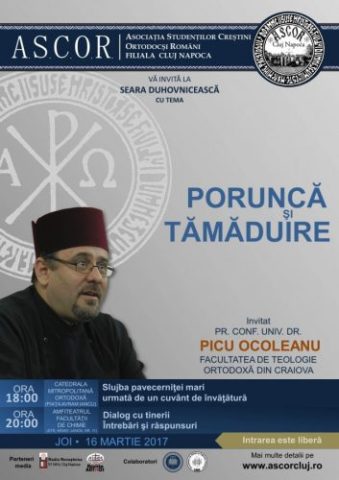 Seară duhovnicească A.S.C.O.R. Cluj – Pr. Conf. Univ. Dr. Picu Ocoleanu