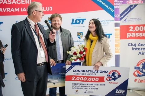 Aeroportul Internațional Cluj celebrează pasagerul cu numărul 2 milioane