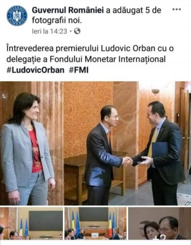 Poza Zilei: Delegație FMI la Guvern