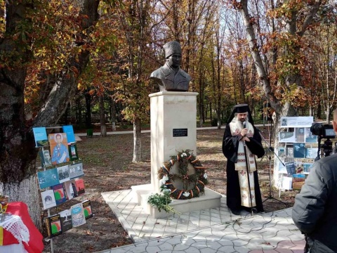 A fost dezvelit bustul lui Valeriu Gafencu, Sfântul Închisorilor, la Sângerei (Rep. Moldova)