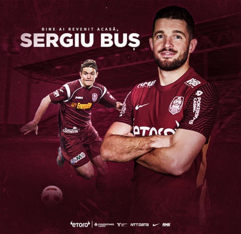 Clubul CFR Cluj a anunţat pe site-ul său oficial, transferul lui Sergiu Buş