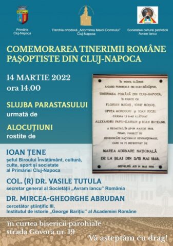 Mănășturenii clujeni celebrează Tinerimea Română revoluționară de la 1848