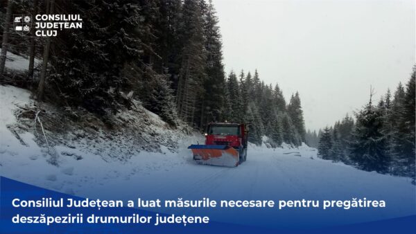 Consiliul Județean Cluj a luat măsurile necesare pentru pregătirea deszăpezirii drumurilor județene. S-a dat ordinul de intrare în bazele de deszăpezire situate în zona de munte
