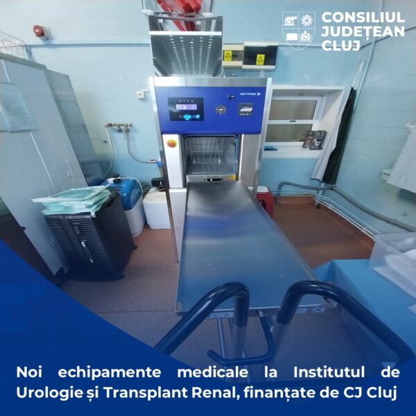 Noi echipamente medicale la Institutul de Urologie și Transplant Renal, finanțate de Consiliul Județean Cluj