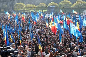 Miting antieuropean la Chișinău organizat de Partidul Șor