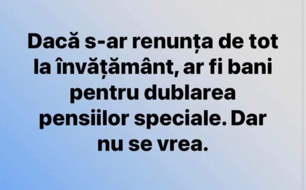 Bancul Zilei: Ar fi bani de pensii speciale