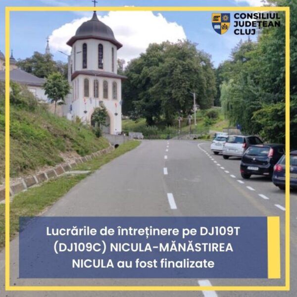 Lucrările de întreținere pe drumul județean Nicula – Mănăstirea Nicula au fost finalizate. Zecile de mii de pelerini ortodocși pot merge să se închine la icoana făcătoare de minuni