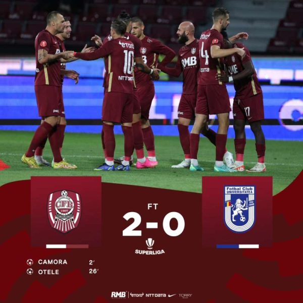CFR Cluj a învins-o fără probleme pe FC U Craiova, cu scorul de 2-0. Puteau juca mai bine