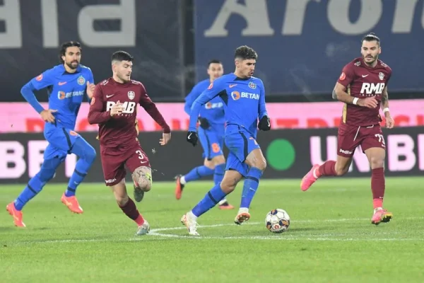 CFR Cluj a terminat la egalitate cu FCSB, 1-1. Joc foarte slab al clujenilor. ”Miticii” au jucat mai bine