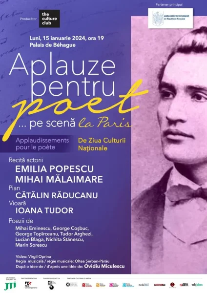 Aplauze pentru poet… pe scenă, în inima Parisului