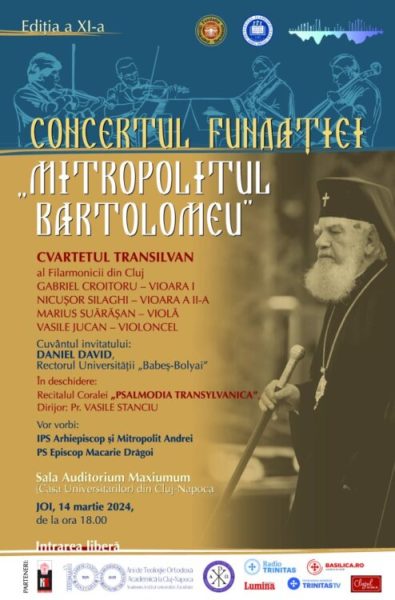 Concertul de gală al Fundaţiei „Mitropolitul Bartolomeu” – Ediția a XI-a