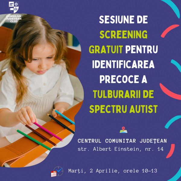 Screening gratuit la Cluj pentru identificarea precoce a tulburării de spectru autist