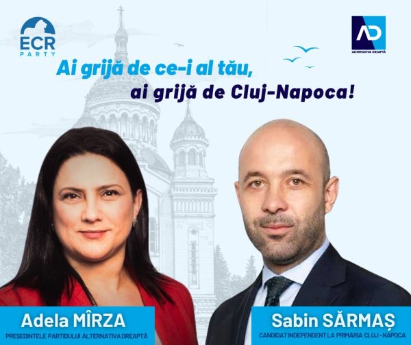 Partidul Alternativa Dreaptă îl susține pe Sabin Sărmaș la Primăria Cluj-Napoca