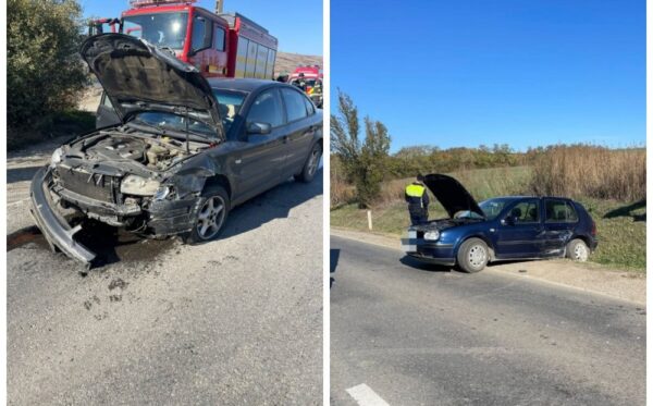 Două mașini s-au ciocnit în judetul Cluj