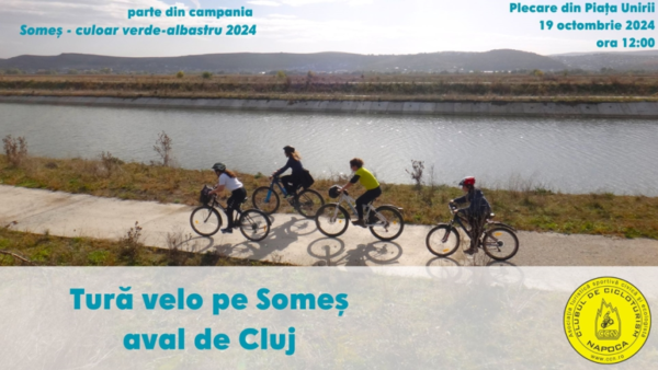 Tură velo pe malurile Someșului Mic aval de Cluj-Napoca. E fain la Cluj!