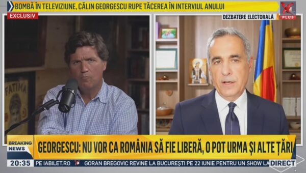 Călin Georgescu, interviu cu Carlson Tucker: Macron și Maia Sandu au știut de ordinele lui Blinken care a dictat ce trebuie să facă sistemul. Le e frică!