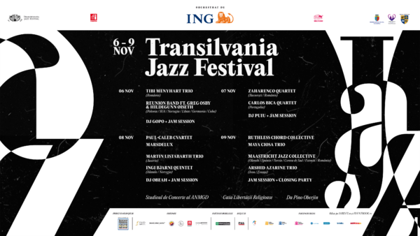 Transilvania Jazz Festival 2025 aduce vibrația jazzului internațional la Cluj-Napoca între 6 – 9 noiembrie