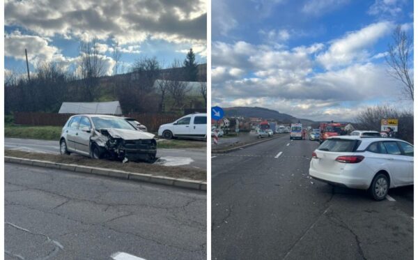Accident între două mașini la Cluj: două femei transportate la spital